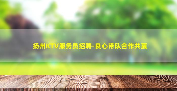 扬州KTV服务员招聘-良心带队合作共赢